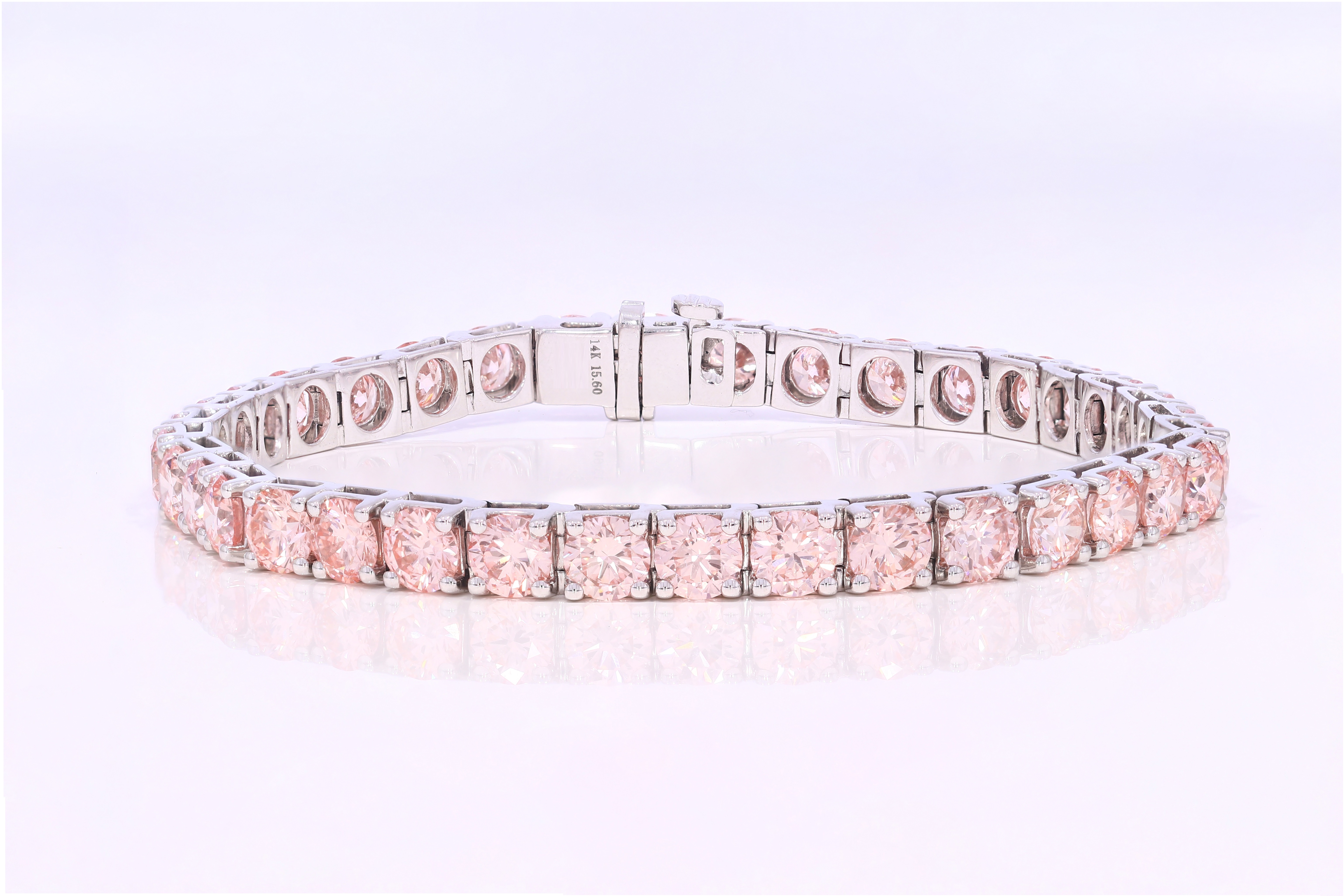 0.50Pointer Pink Lab-Grown Diamond Tennis Bracelet