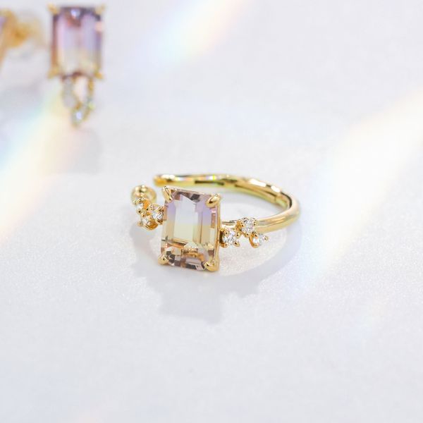 m-23】ピアス アメトリン※宝石質