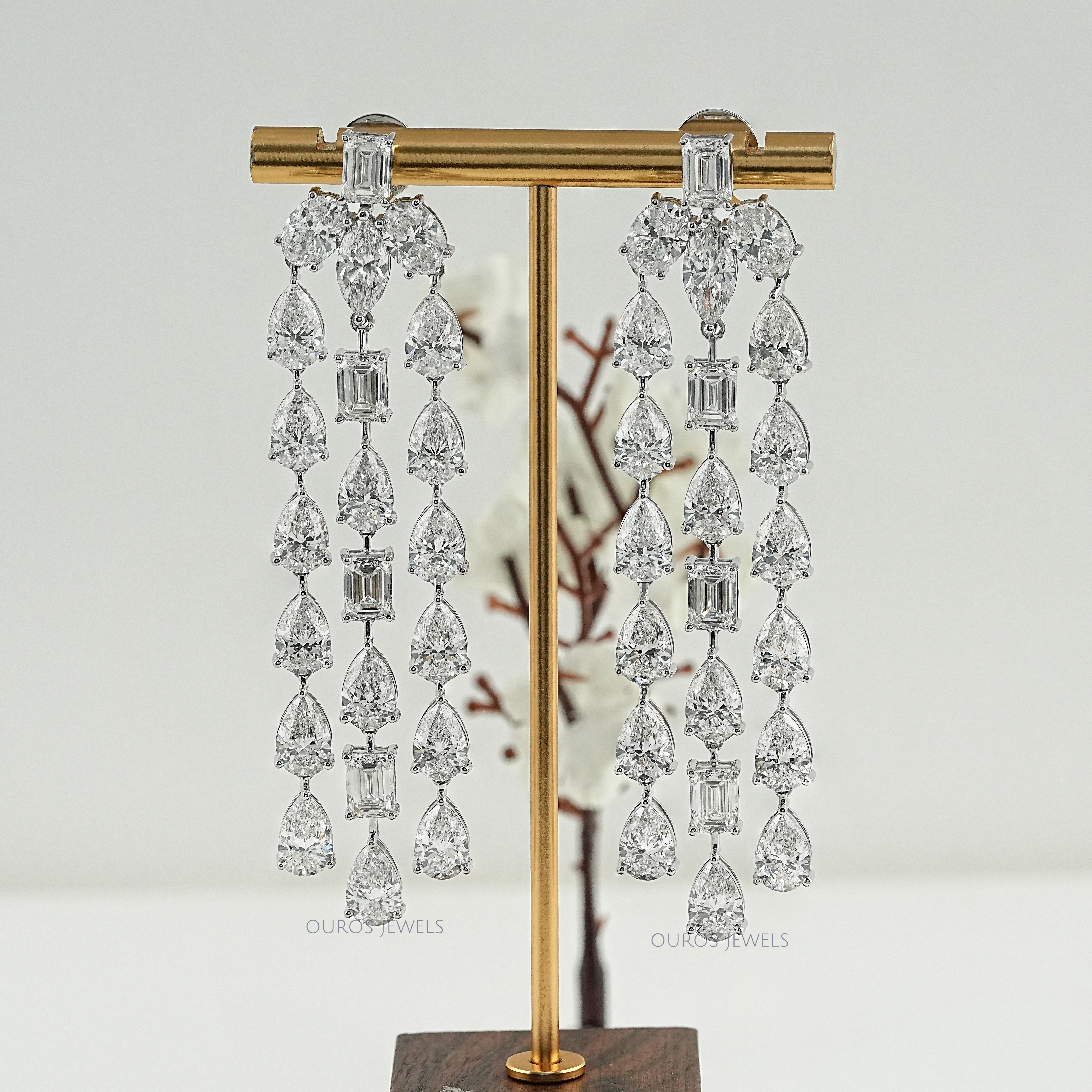 Pear Cut Lab Grown Diamond Bridal Earrings
