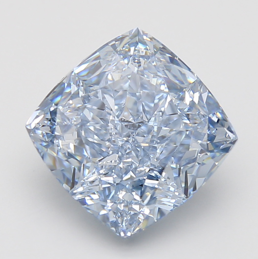 GIA CUSHION FANCY INTENSE BLUE IF 5.68Cts