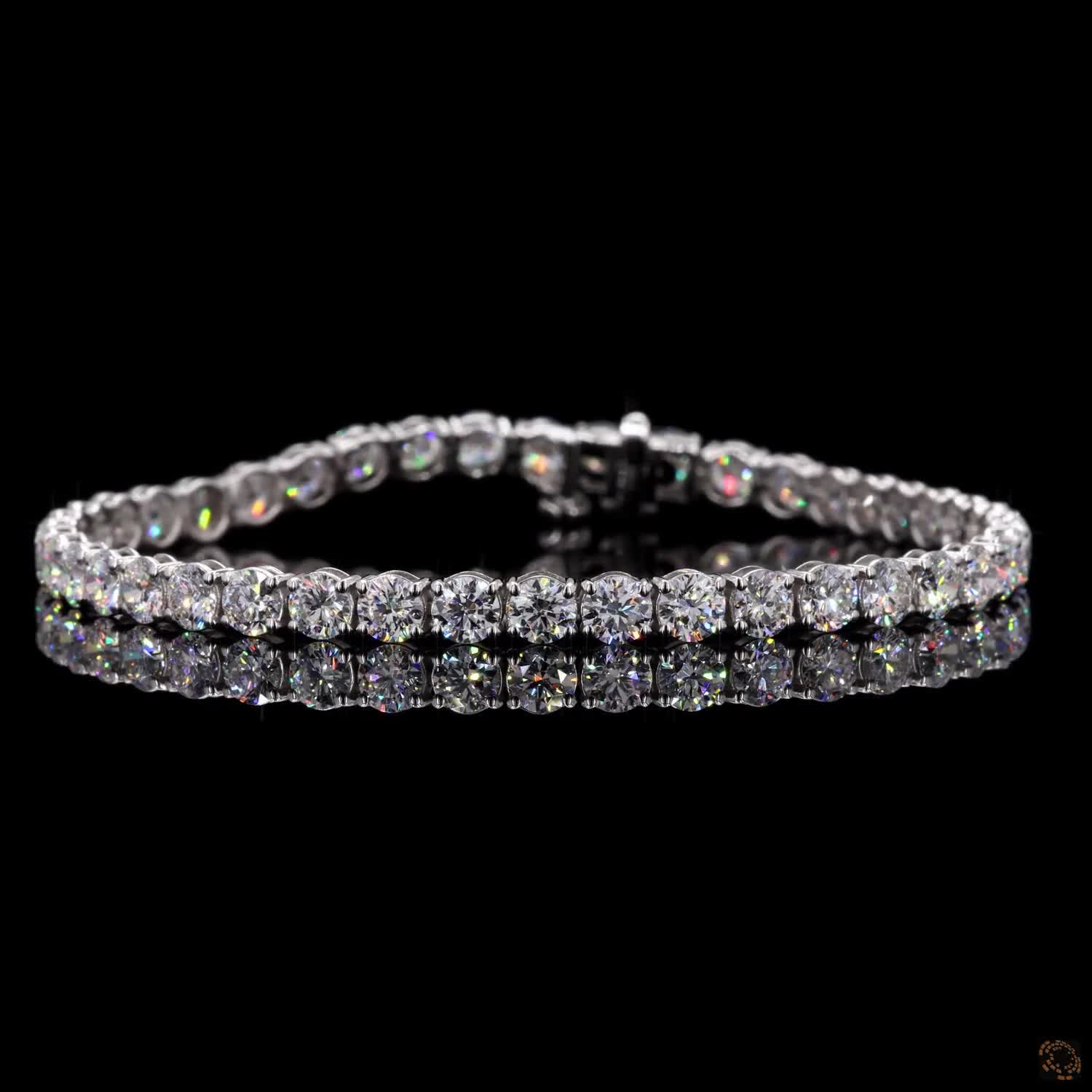 5.00 CTTW Round straight line tennis bracelet
