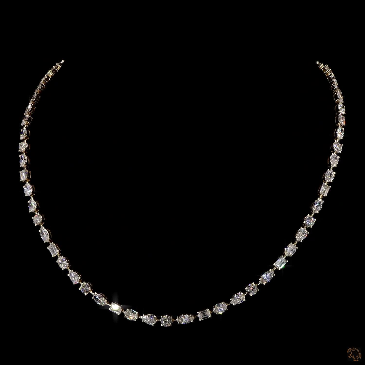 15.21 CTTW Multi Shape Necklace