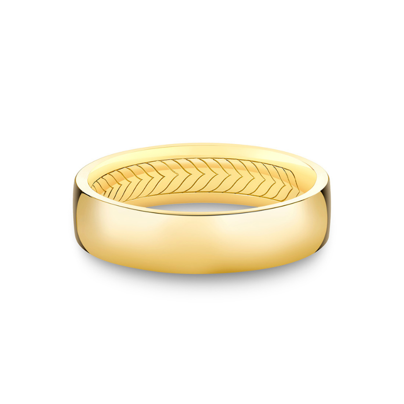 MB0090 - Shell Apex Polished Men's Wedding Ring