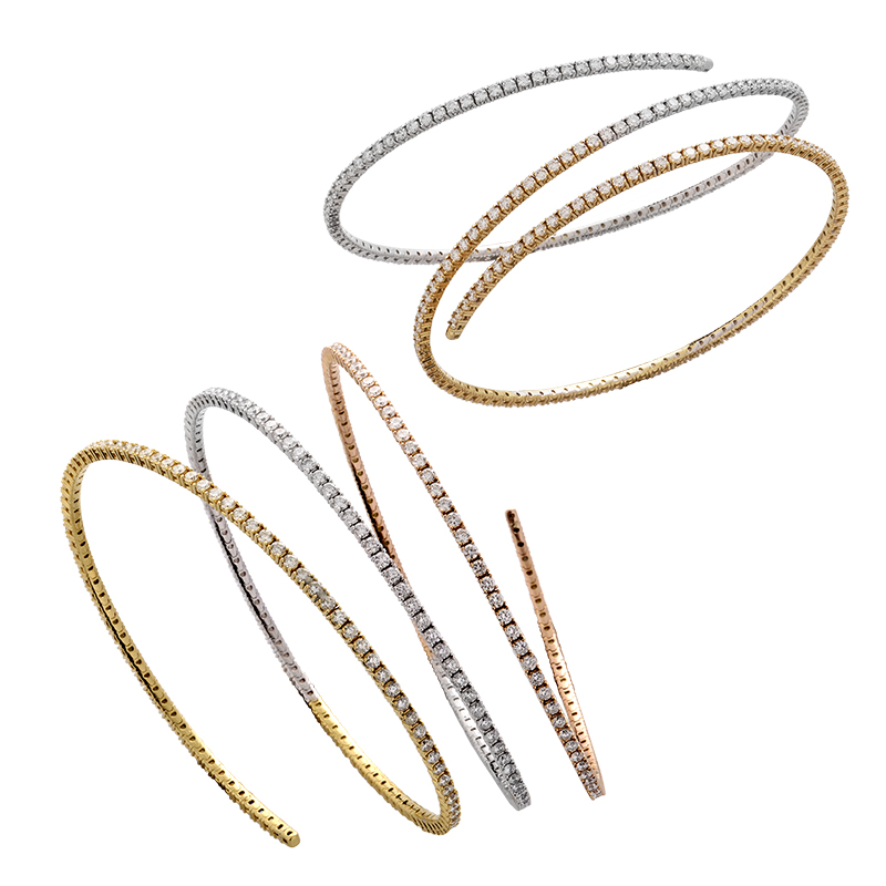 Wrapping Diamond Bangles