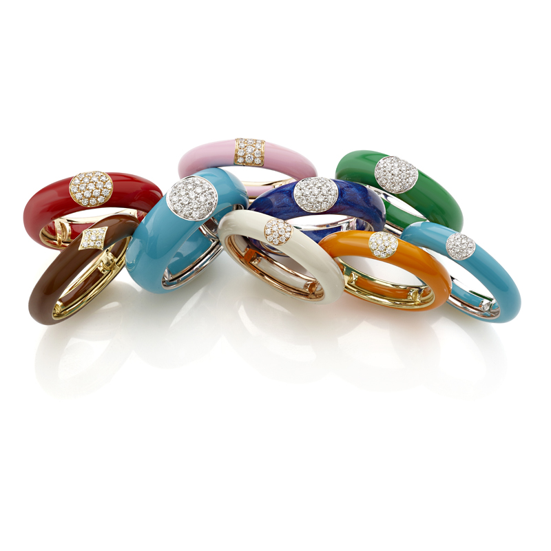 Enamel Diamond Band Collection