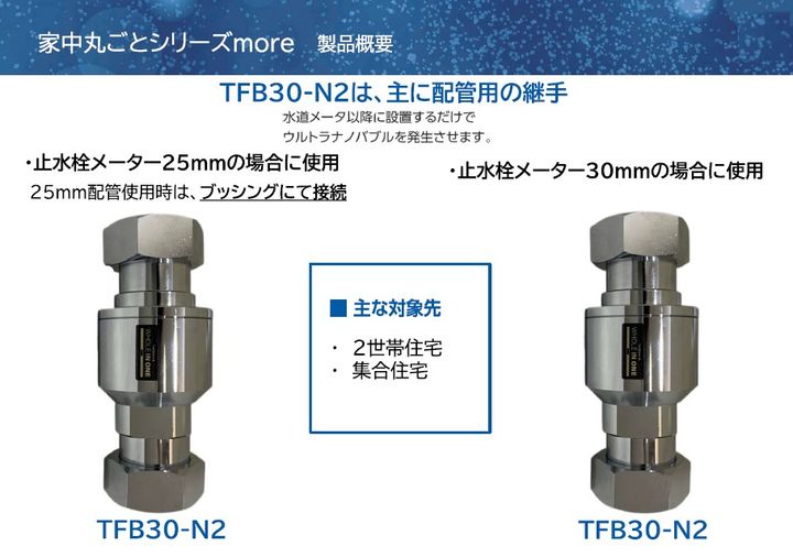 らたら タケシタ ウルトラナノバブル WHOLE IN ONE 呼20水道管接続 TFB20-N2