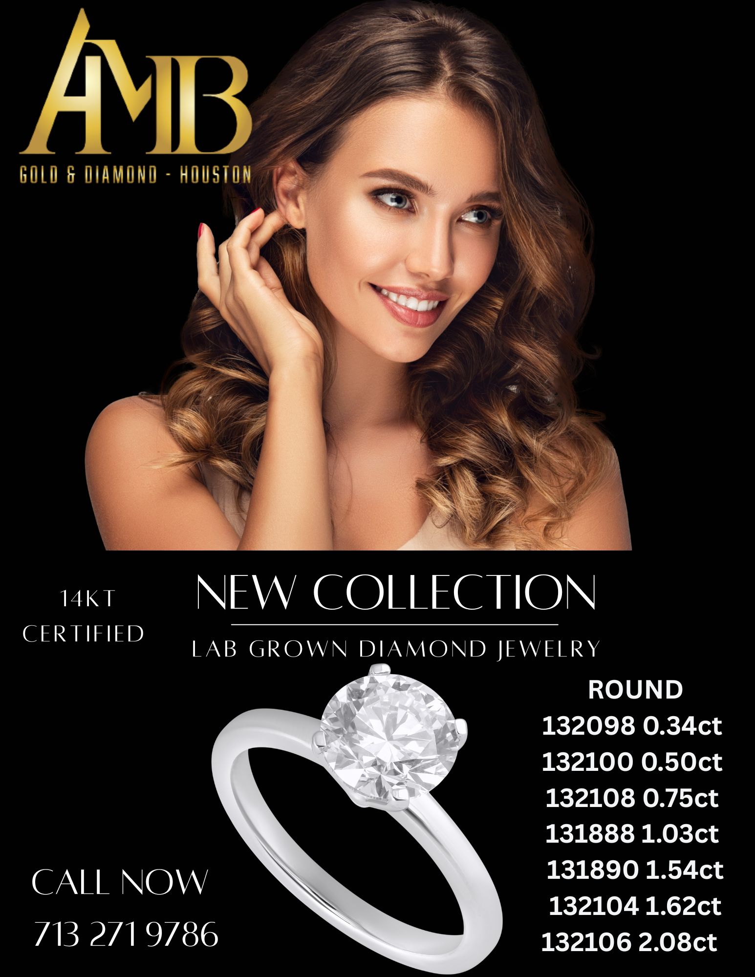 14K Lab Grown Jewelry - Round