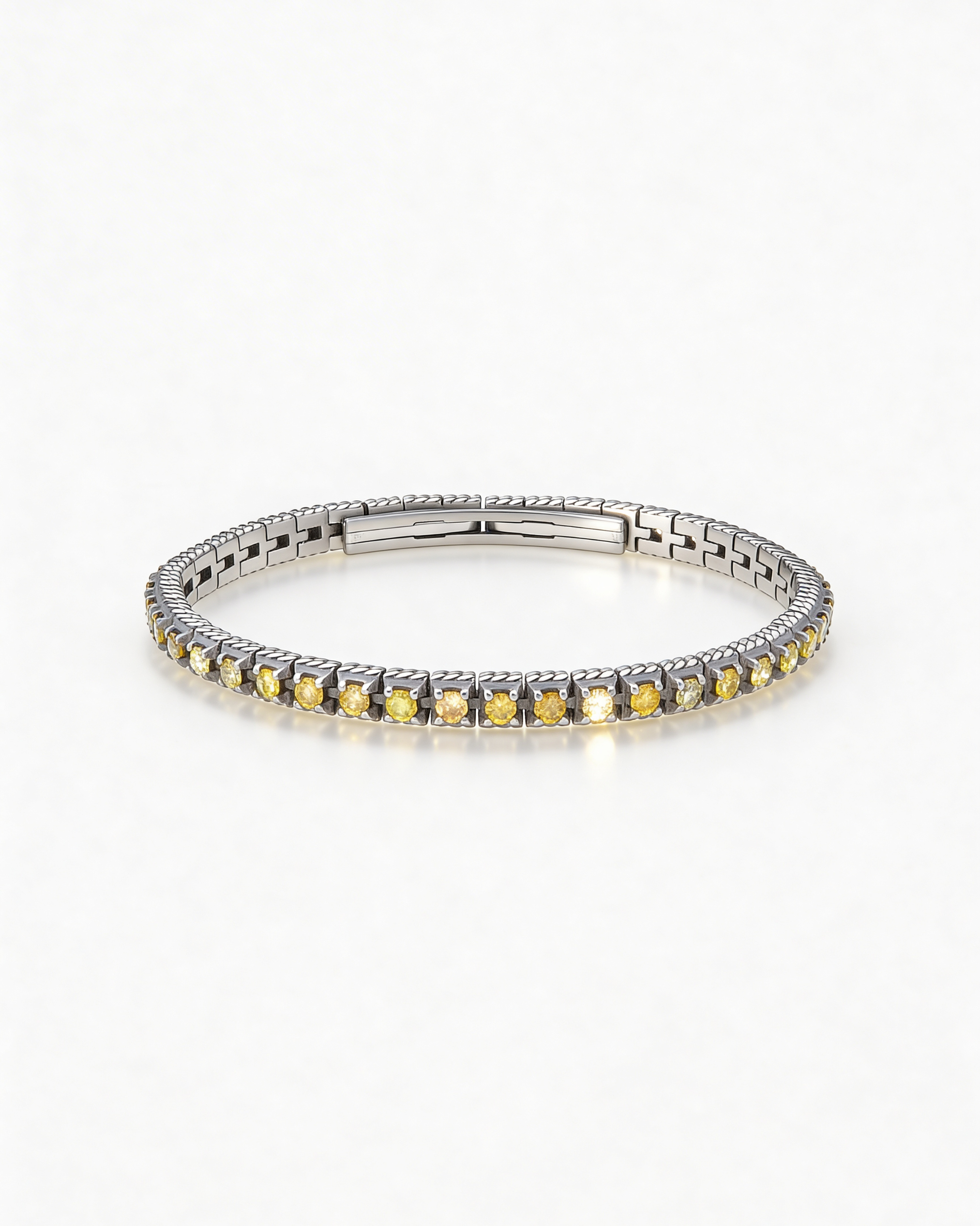 tennis in titanium and yellow diamonds