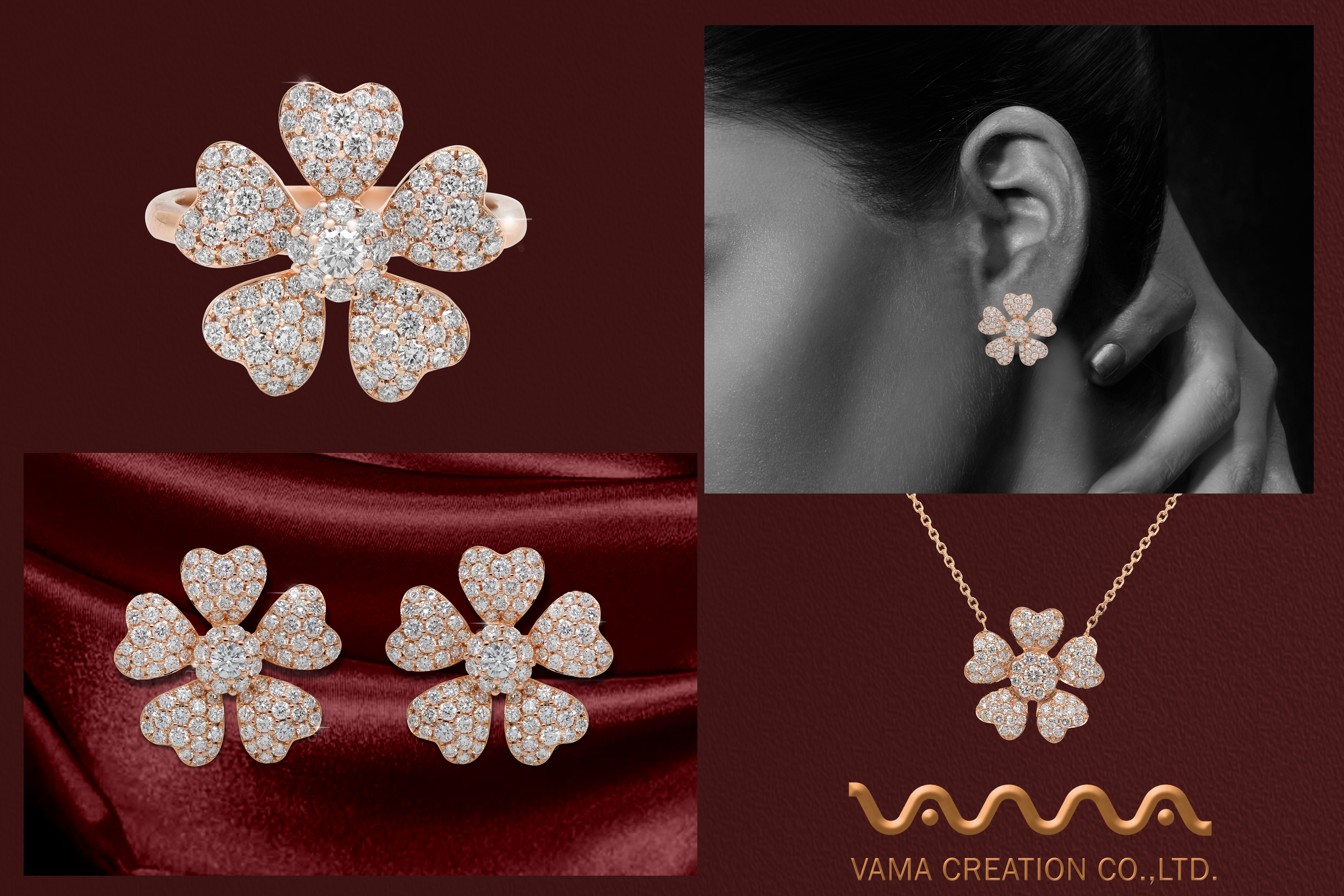 Heart Flower set