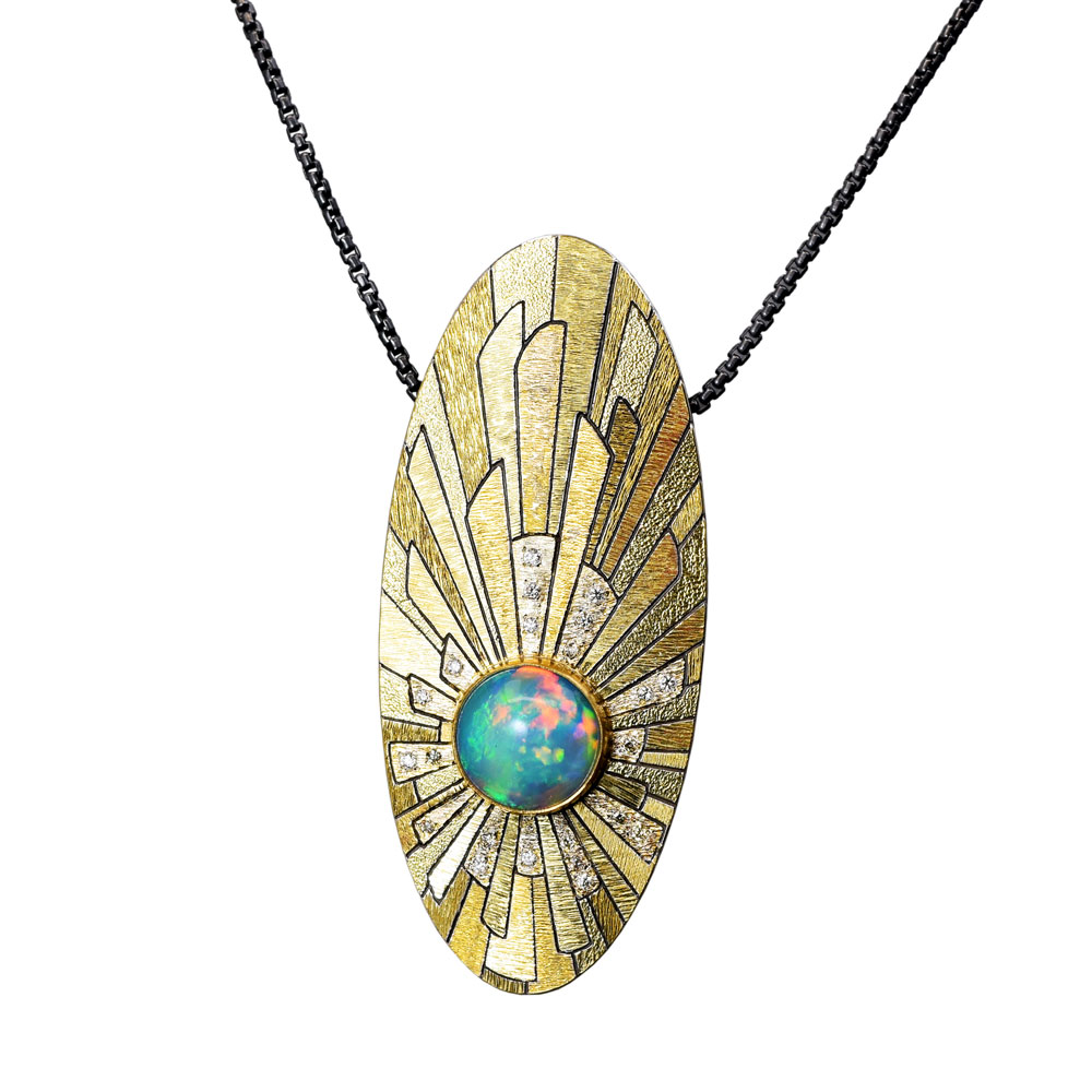 Opal in the Sky- Expanding Pendant