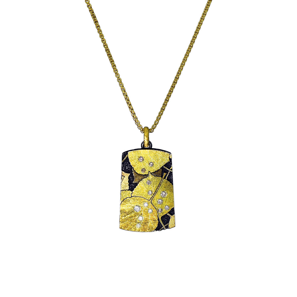 Aspen Leaves Connecting to Earth Pendant