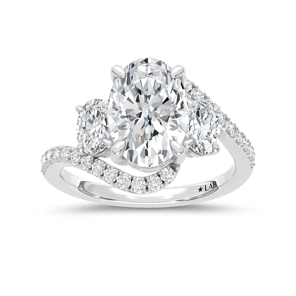 14K White Gold 4 1/6 Ct.Tw. Engagement Ring