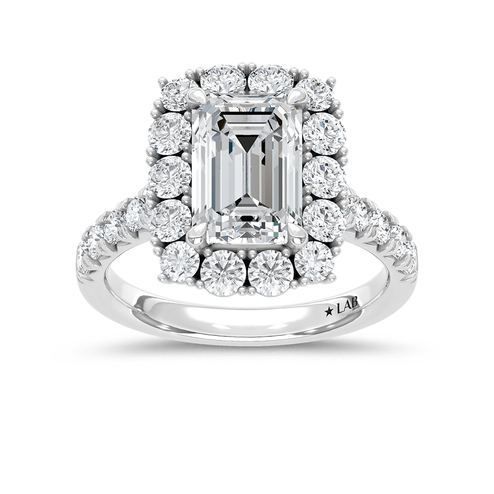 14K White Gold 4 1/2 Ct.Tw. Engagement Ring