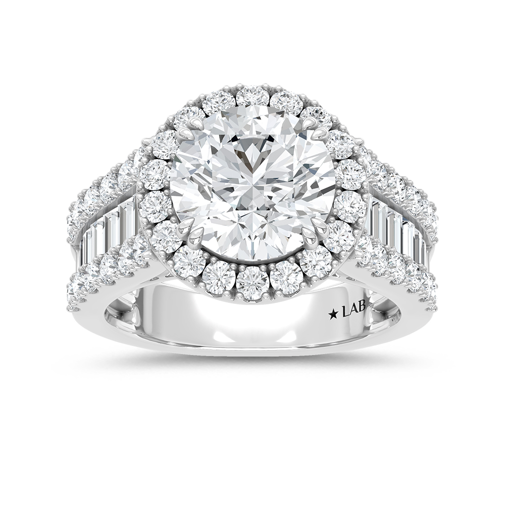 14K White Gold Diamond 4 1/2 Ct. Engagement Ring