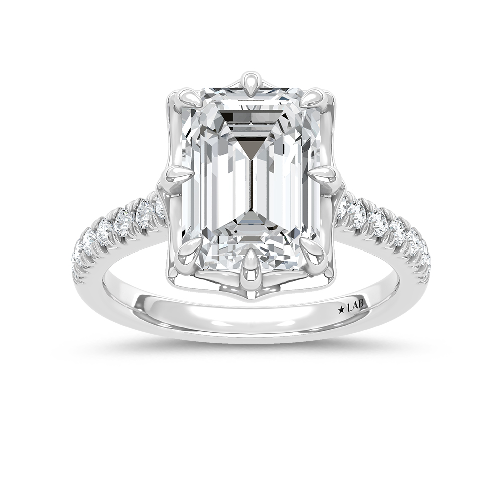 14K White Gold 5 3/8 Ct.Tw. Engagement Ring