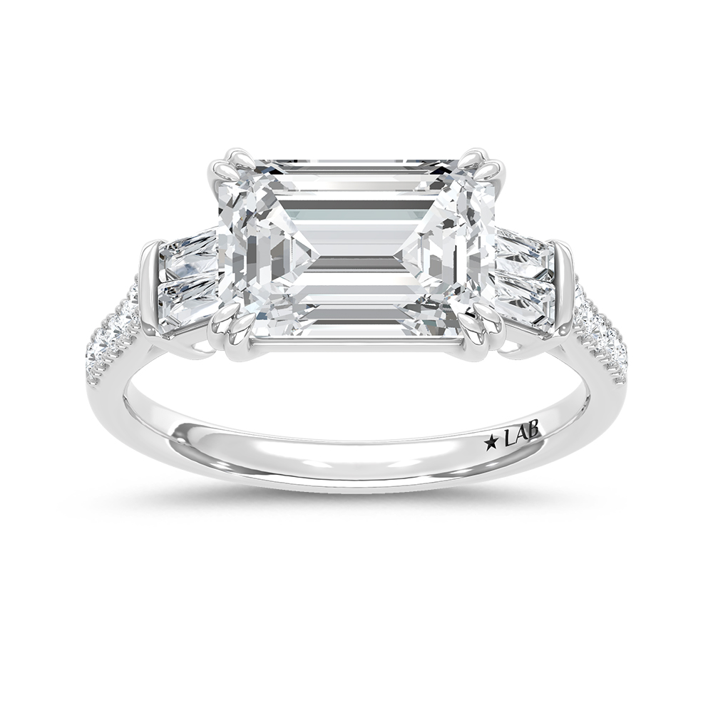 14K White Gold 3 1/3 Ct.Tw. Engagement Ring