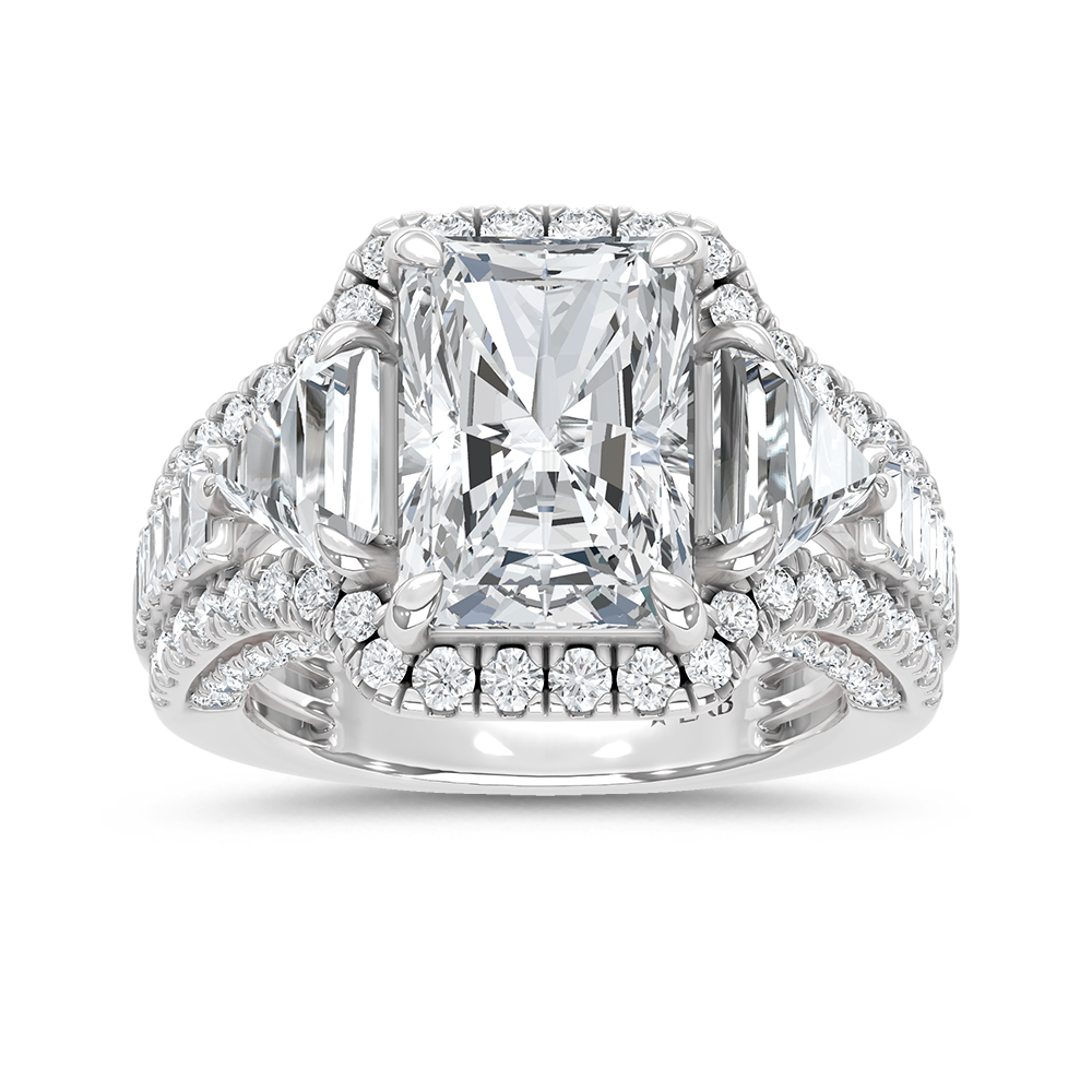 14K White Gold Diamond 7 7/8 Ct. Engagement Ring