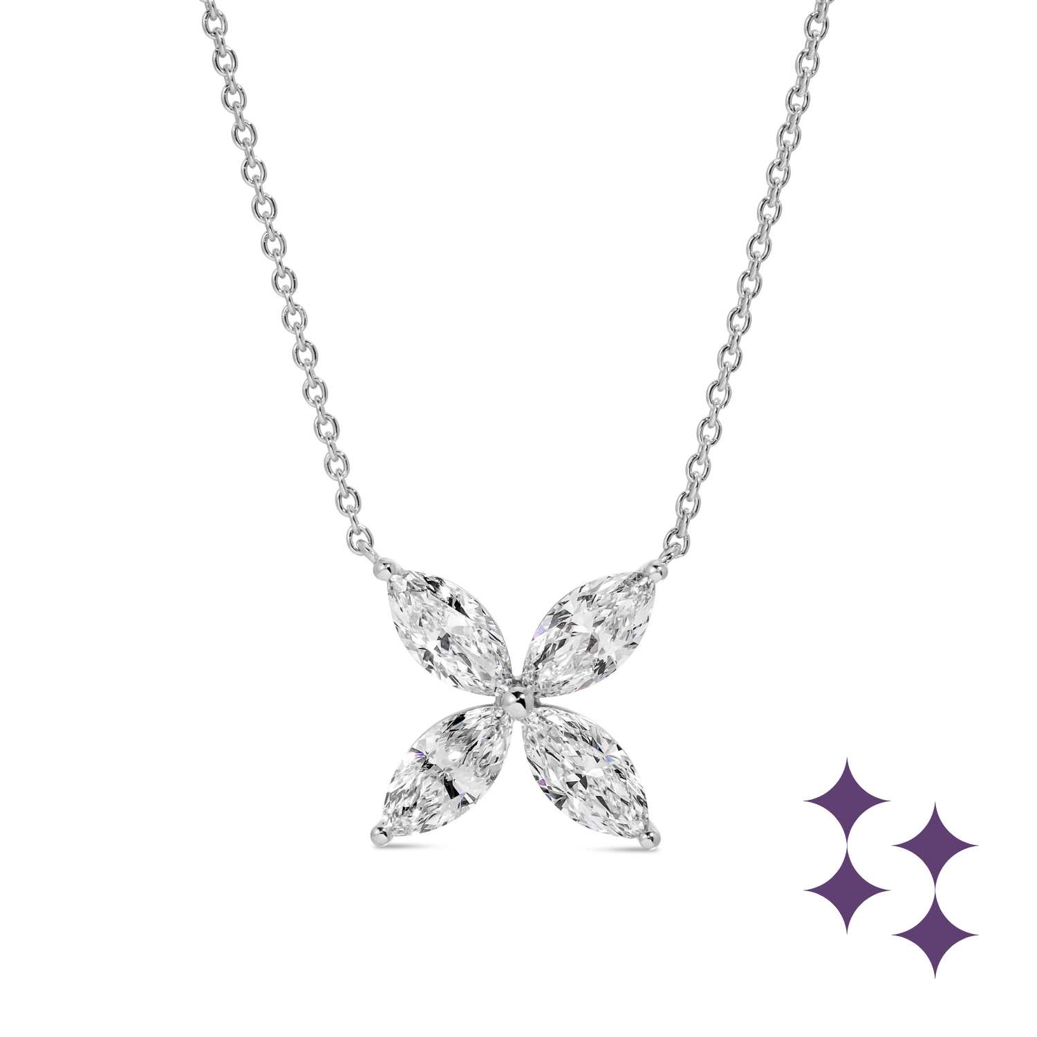 Marquise Flower Pendant