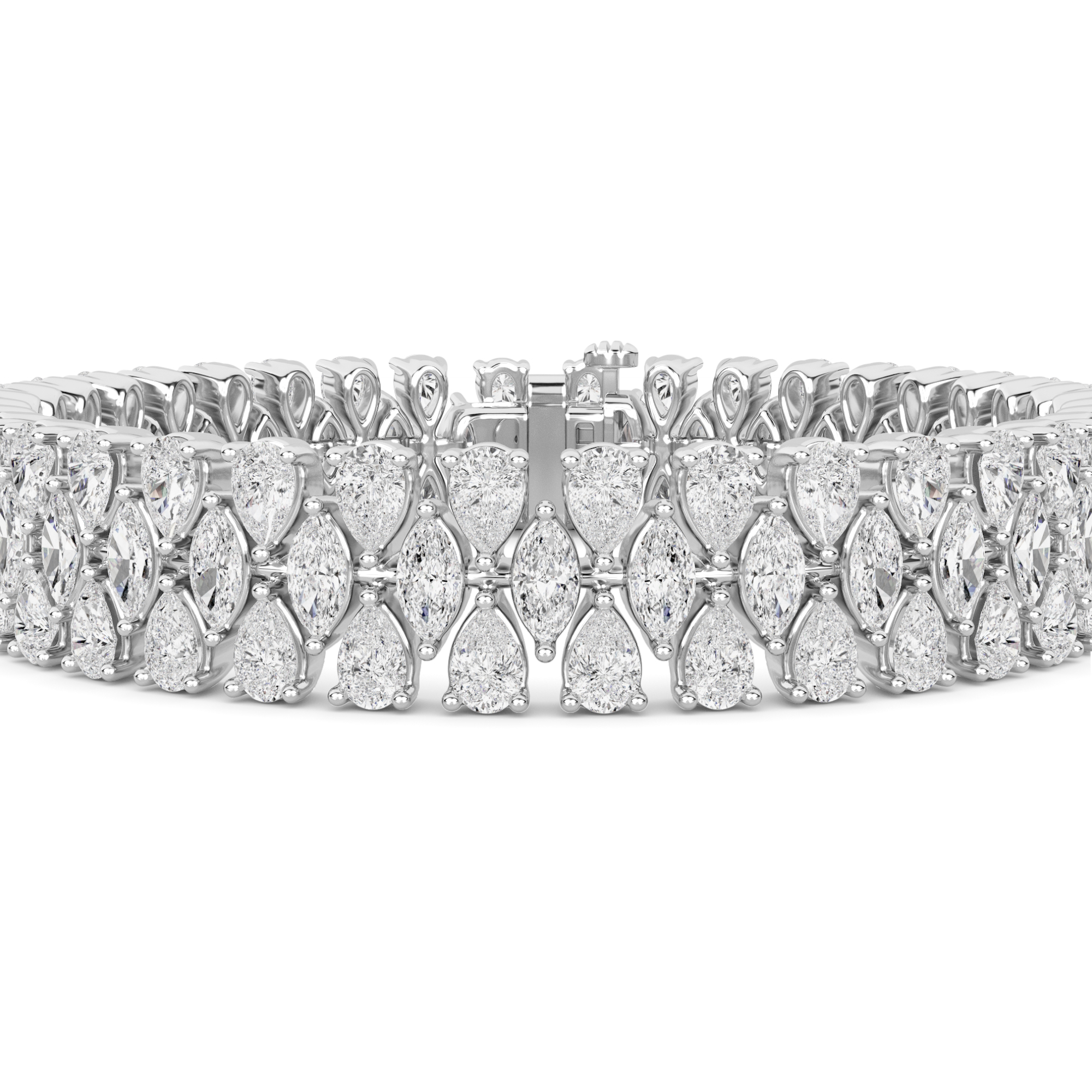 14K White Gold Pear & Marquise Lab Grown Diamond
