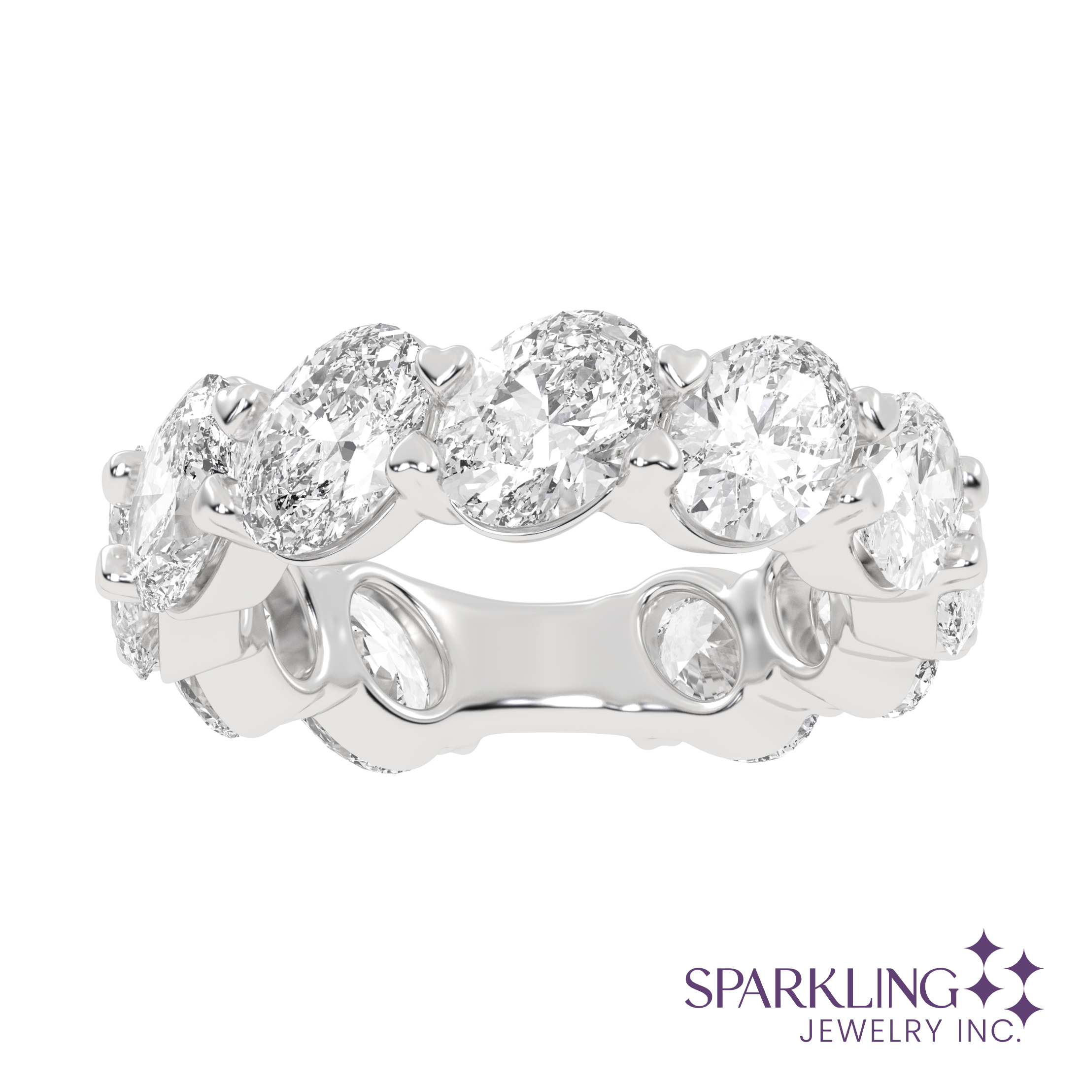 Oval Cut Diamond Eternity Band