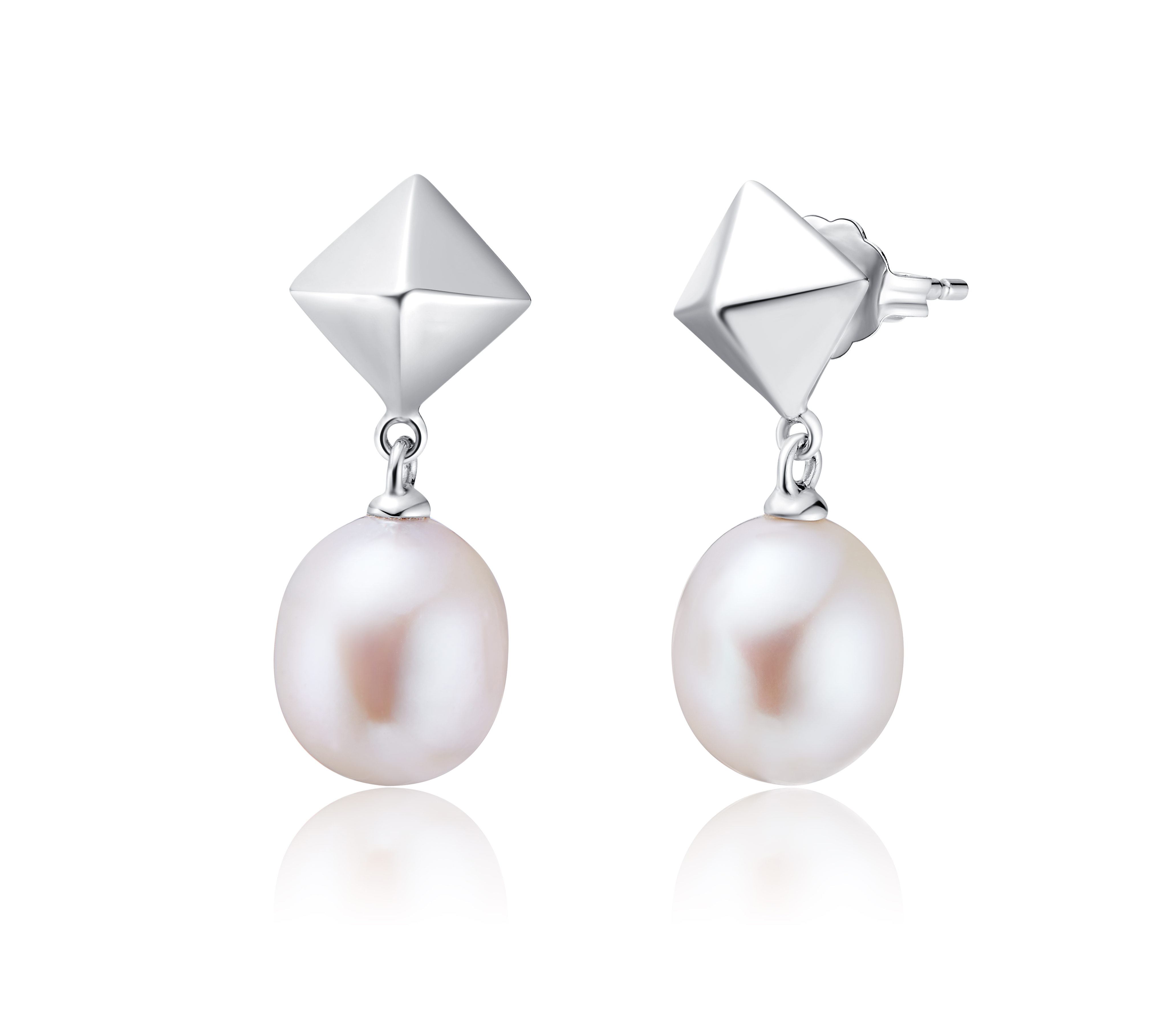 PT950 Platinum Pearl Earrings