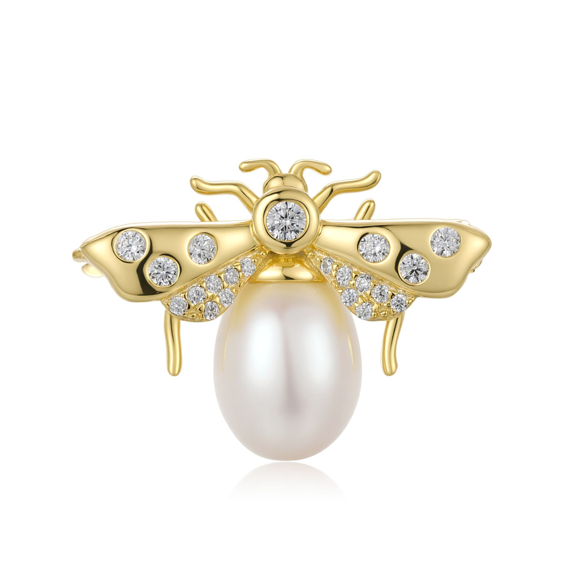 Freshwater Pearl Bee Pin Brooch