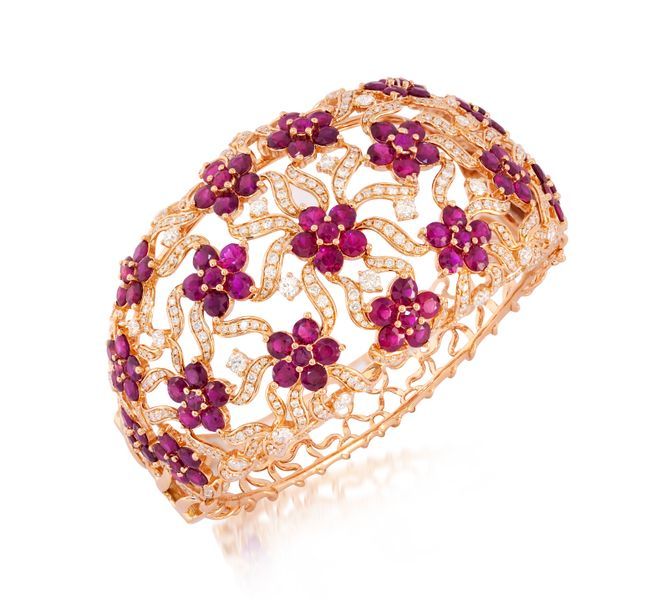 Ruby and Diamonds Bangle