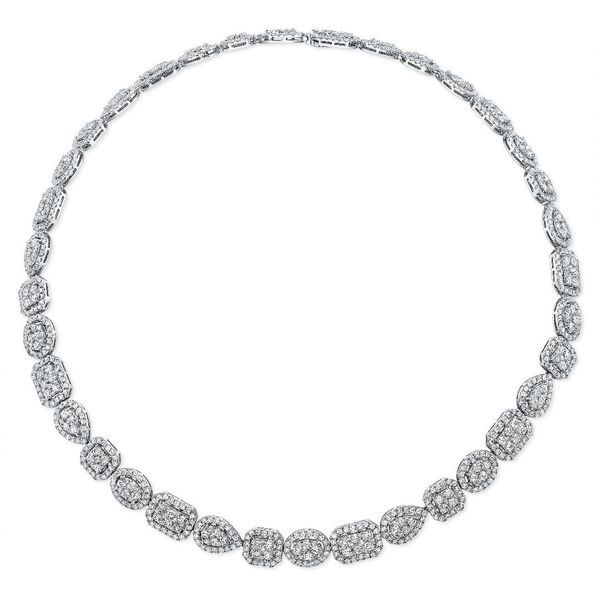 Diamond cluster necklace