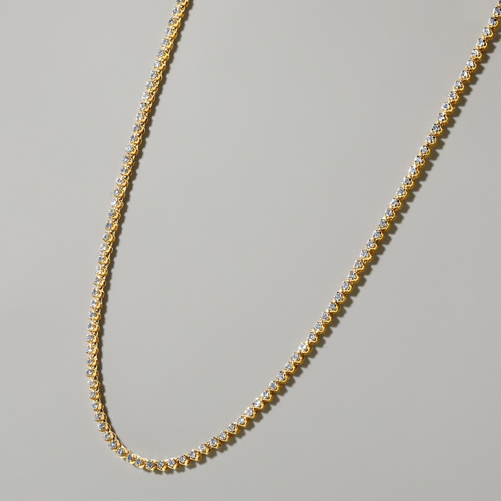 2mm Natural Diamond Tennis Necklace