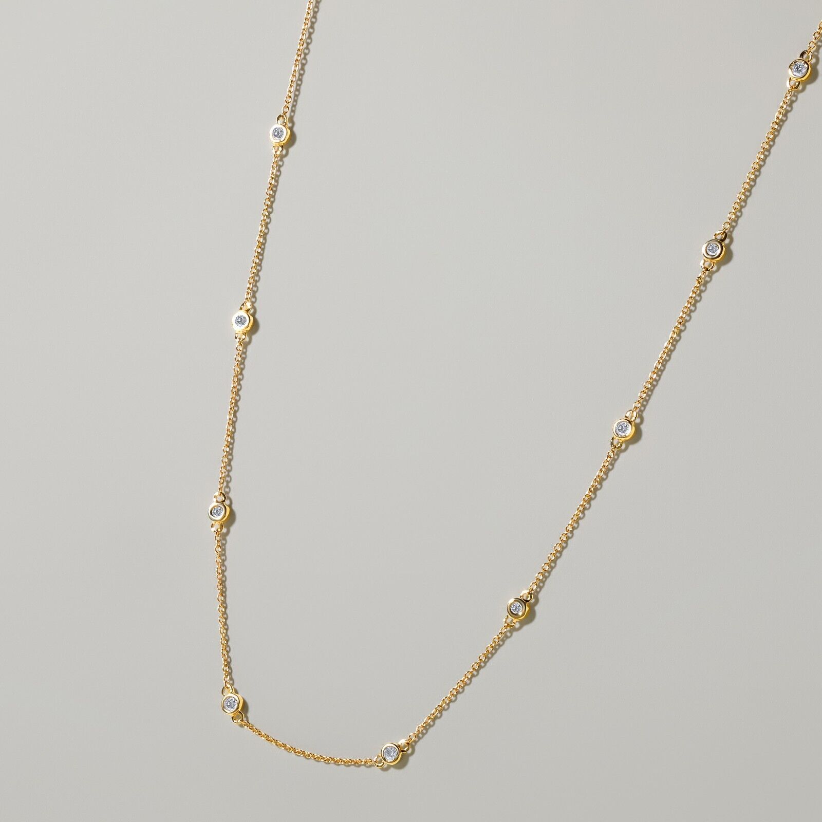 Natural Diamond 3.4mm Bezel Chain By Yard Station